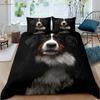 Милый мультяшный принт с изображением собаки, пододеяльник, наволочка, комплект постельного белья из трех предметов, удобный пододеяльник, детский подарок