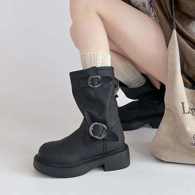 Модные ретро кожаные ботинки с ремешком и пряжкой, ботинки Мартина, женские осенне-зимние универсальные кожаные повседневные туфли, модные ботинки, короткие ботинки, тренд