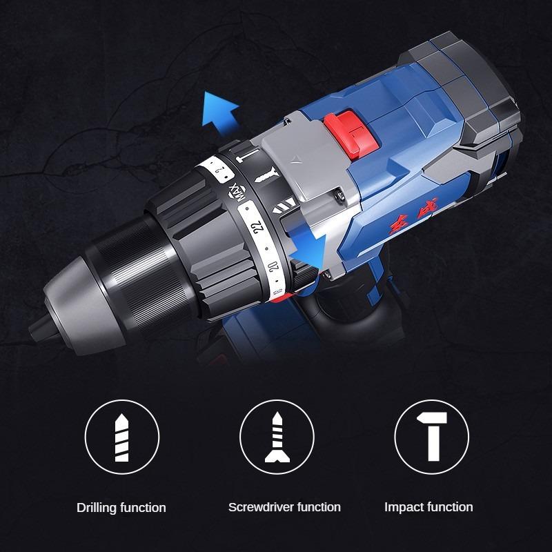 Dongcheng 20V Бесщеточная ручная дрель Ударная дрель DCJZ03-13E Промышленный класс Высокий крутящий момент Ударная дрель, Шуруповерт