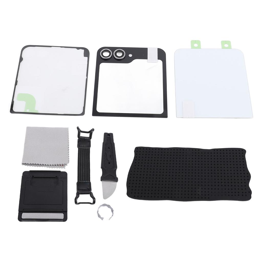 Flip Phone Back Cover Glass with Pre Installed Lens Repair Tool Kit Flip Phone Back Glass Replacement for Galaxy Z Flip