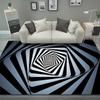 Vortex Illusion Carpet Entrance Door Floor Mat Abstract Geometric Optical Doormat Non -Slip Floor Mat Living Room Decor Rug