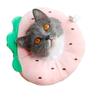 1pc Strawberry Shaped Adjustable Pet Cone Collar Anti-Lick Cat Kitten Shame Circle Cat Recovery Cone Collar for After Surgery
