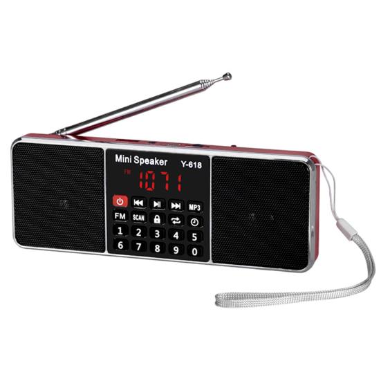 Y-618 FM Радио TF Карта USB Портативный Поддержка Диска 2 Дюйма Мини Цифровой