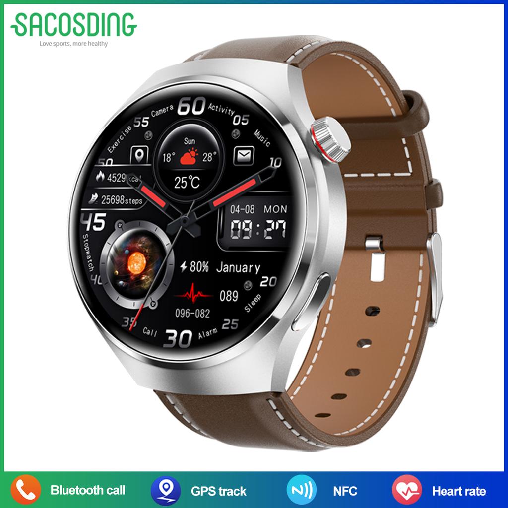 2025 New GPS Smart Watch Men GT4 Pro 360*360 HD Screen Heart Rate IP68 Waterproof Blood Pressure Smartwatch BT Call NFC Watch 4 Pro