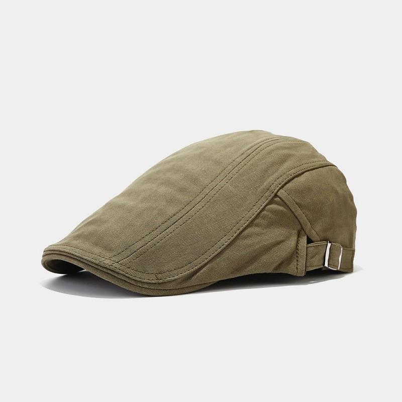 Classic British Style Cotton Newsboy Cap With Sun Protection For Men And Women