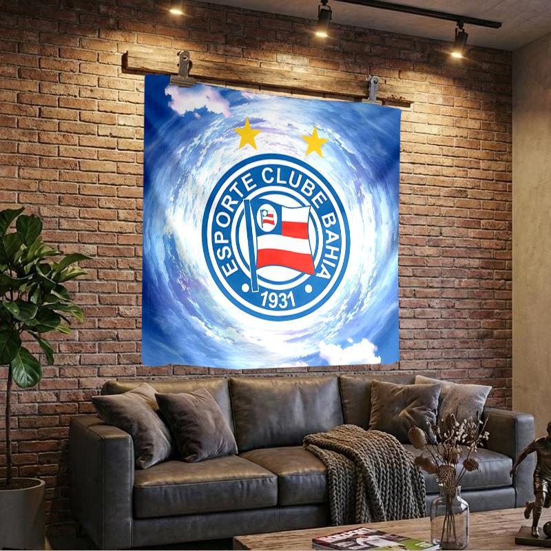 1PC Esporte Clube Bahia Tapestry, Unique Design Tapestry, Wall Decor for Bedroom,Livingroom, Playroom,Heartwarming Fan Holiday Gifts