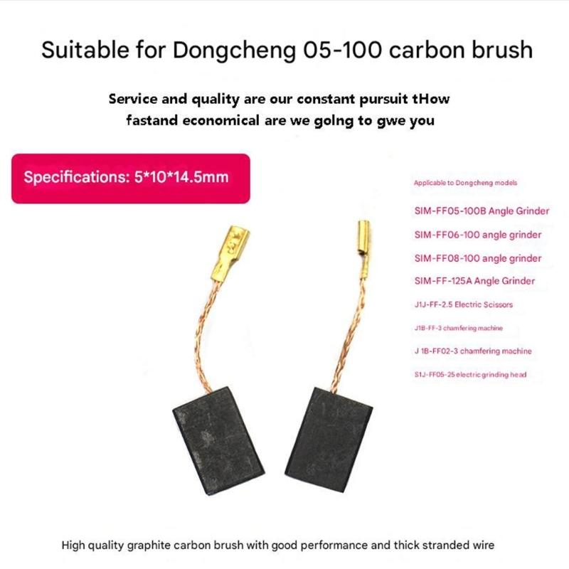 2PCS Professional Carbon Motor Brush Heavy Duty Wear Resistance Suitable for Cutting Machines Grinders Universal Design