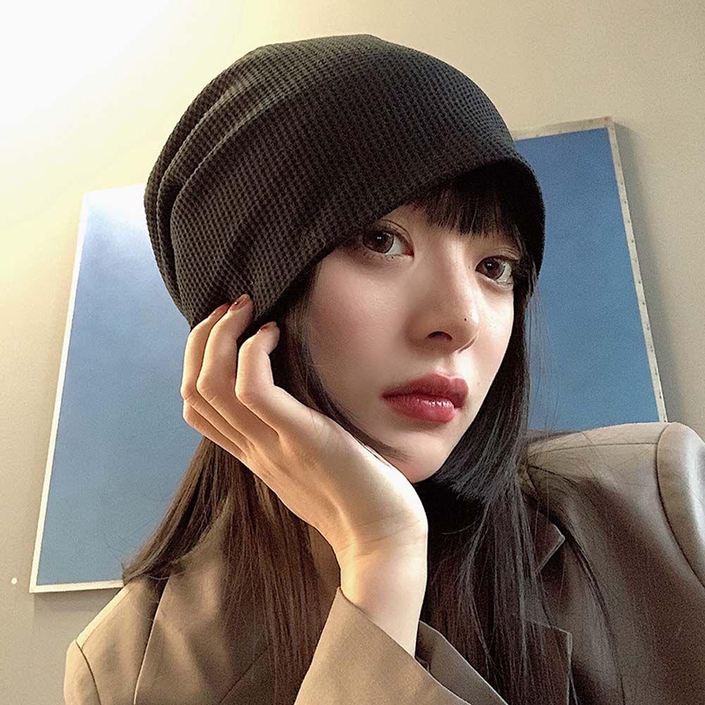 Soft Summer Spring All-match Korean Style Men Skull cap Stacking bonnet Knitted Hat Women Beanie