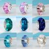 925 Sterling Silver Lampwork Glass Bead Murano Plastic Aolly Charm Fit Bracelet Bangle Women Girl DIY Jewelry