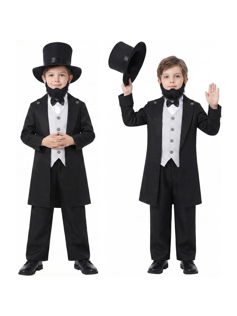 Детский ретро-костюм на тему Линкольна для сценических выступлений и фестивалей