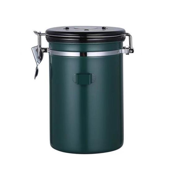 Герметичная банка 1,5 л, большая емкость, устойчивая к плесени, легкая, отличная канистра для хлопьев, чая, кофе в зернах с совком для дома