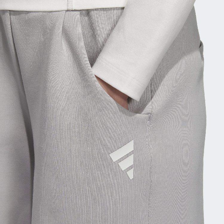 adidas Трикотажные брюки женские светло-серые JM4267