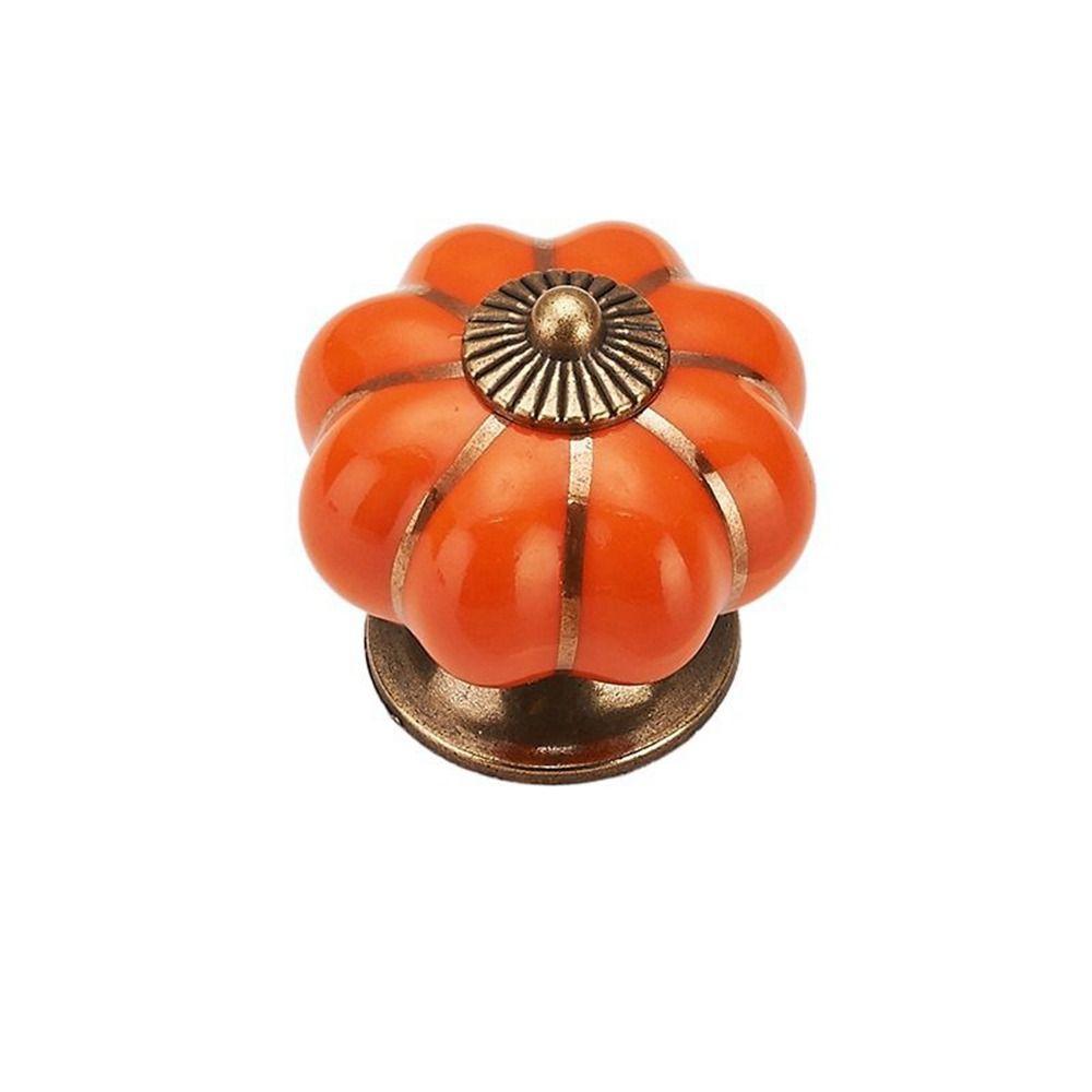 Colorful Furniture Single Hole With Screws Pumpkin Door Knob Drawer Pull Drawer Knob Door Handle