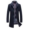 Men British Style Business Casual Cashmere Trench Coats New Winter Woolen Blends Man Scarf Warm Overcoats Quality Long Jackets
