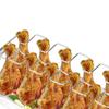 Подставка для ног куриного крылышка из нержавеющей стали для духовки-гриля, коптильни, 12 слотов, подставка для жаровни с поддоном для сбора капель