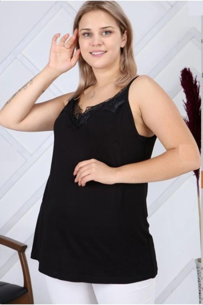 Женская блузка большого размера Блузка больших размеров на бретелях