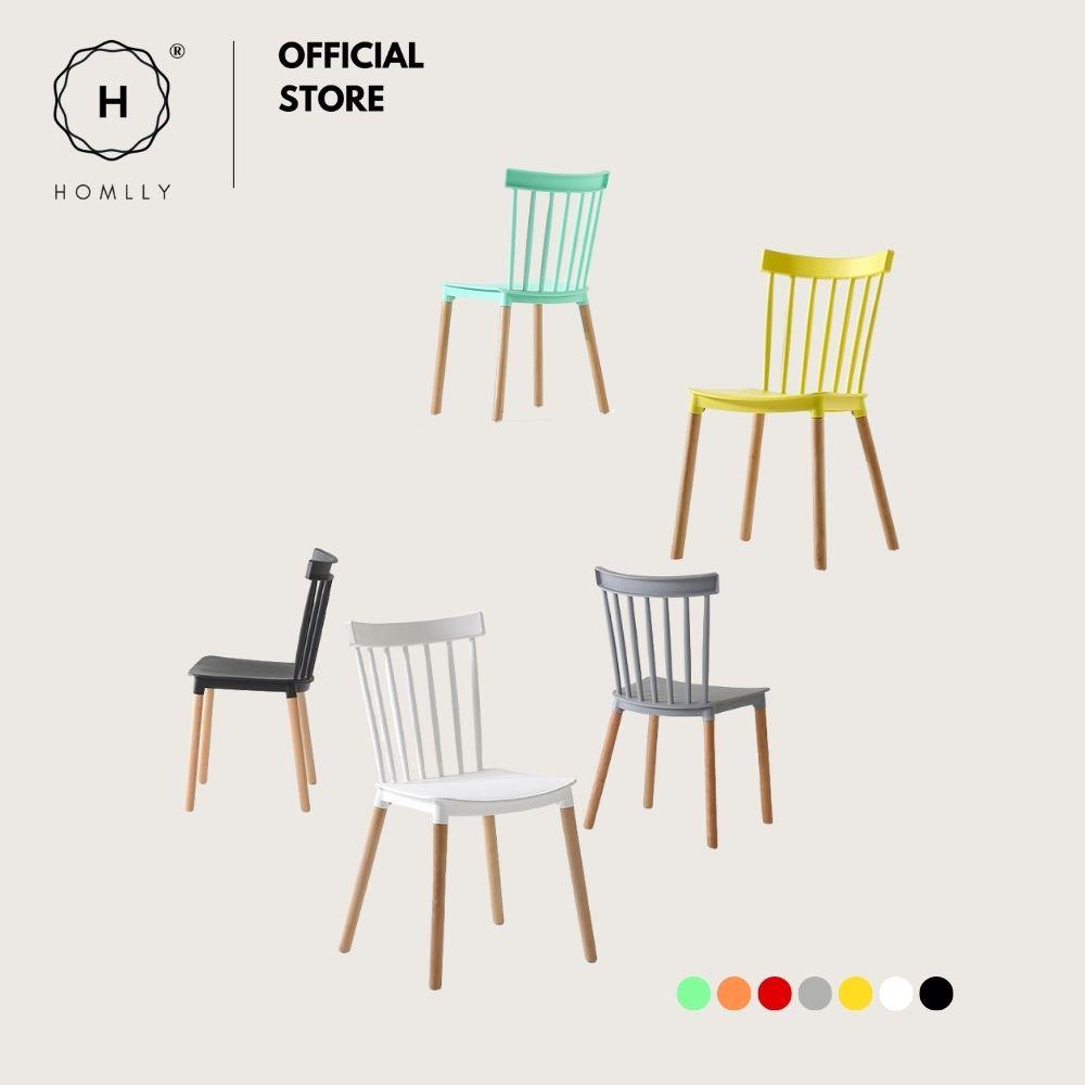 Homlly Nordic Windsor Dining Oak Leg Chair ( X2 PCS)