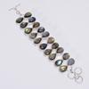 Fabulous Top Grade Qualite 100% Natural Labradorite Pear Shape Ethnic Style Handmade Jewelry 925 Steling Silver Plated Bracelet 5-8" WSJ4719