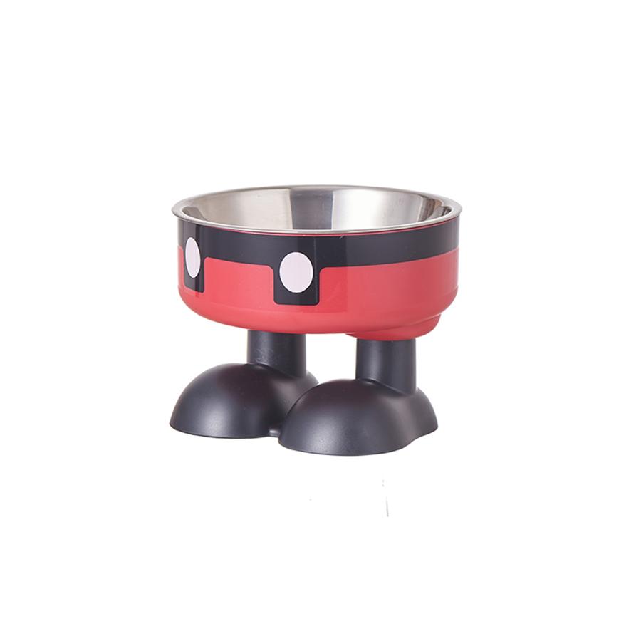 Pet stainless steel bowl anti slip large capacity dog bowl cat high footed bowl neck protection pet bowl anti knock cat bowl