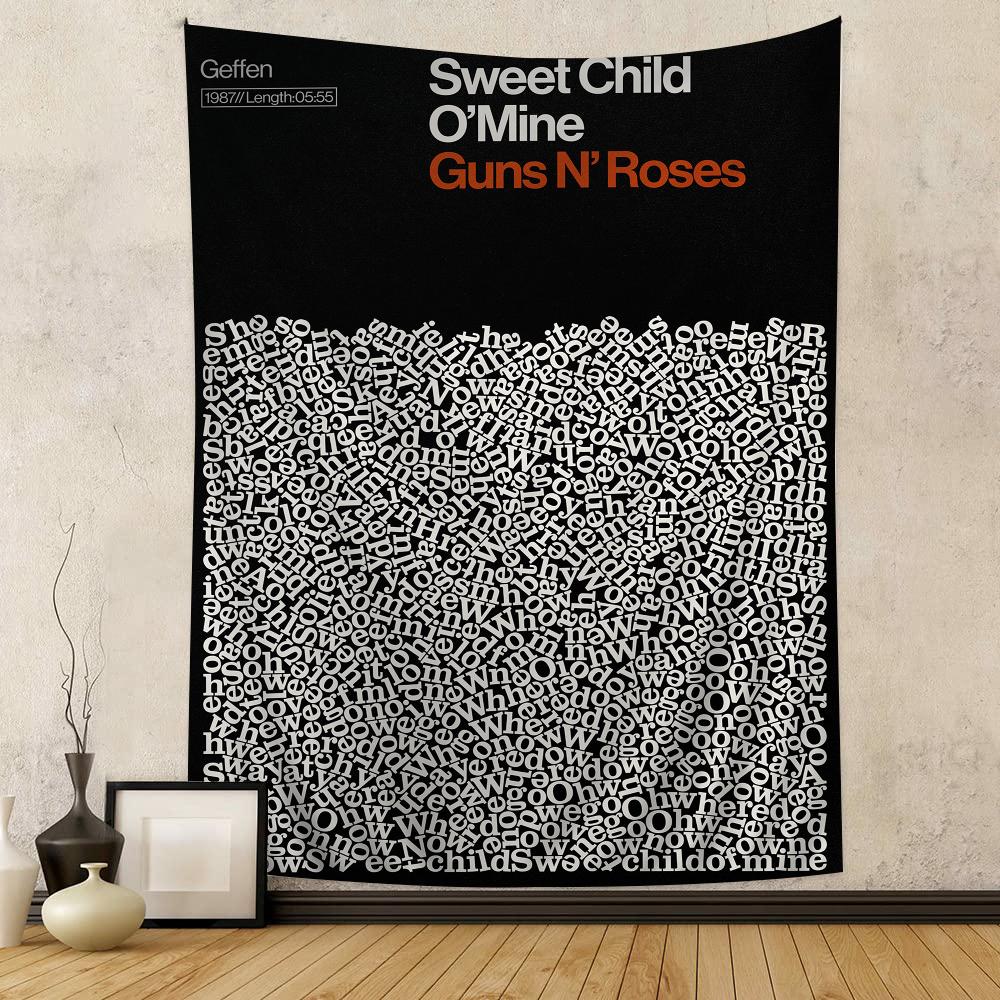 GGuns N Roses Винтажная Рок-группа Аниме Гобелен Уникальный Художественный Стиль Украшение Научно-Фантастических Комнат Арт Декор для Домашнего Стиля