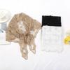 Fashion Soft Lace Triangle Scarf Elegant Hollow Head Wrap Scarf Floral Embroidery Hair Accessories for Women