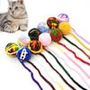 Игрушки для кошек, саморазвлекающиеся игрушки для жевания и дразнения кошек с колокольчиком, цветные шарики для котят, интерактивные игрушки, товары для животных, аксессуары