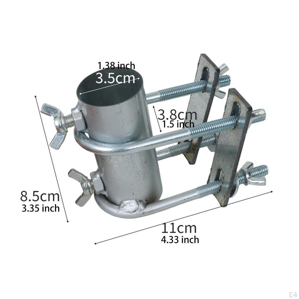 Balcony Parasol Holder Patio Umbrella Stand Clip Fixed Bracket for Landscape Fence