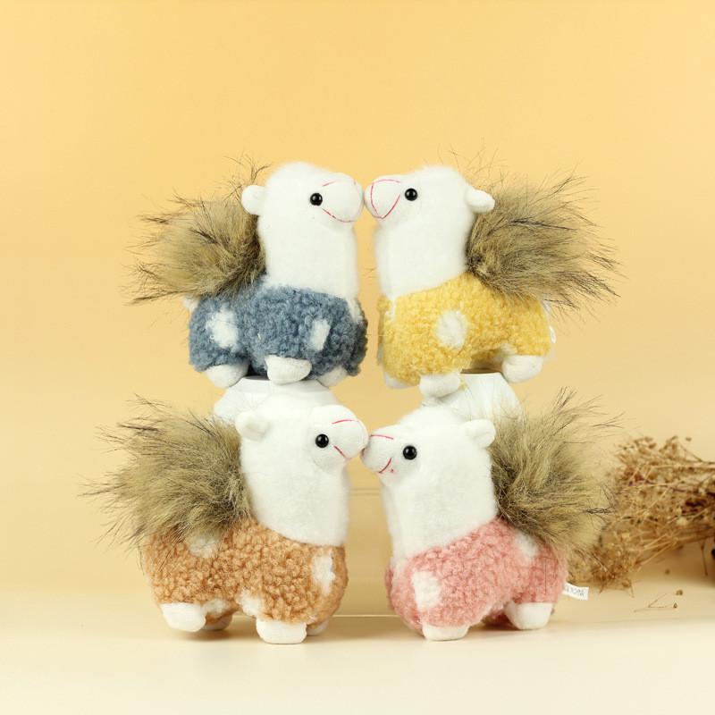 Alpaca Cartoon Plush Doll Collectors Animal Stuffed Toys Key Chain Pendant Bag