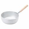 Endo Shoji Commercial Yukihira Pot, 21cm (Double-ended), Aluminum Body with Natural Wood Handle, AYK04021