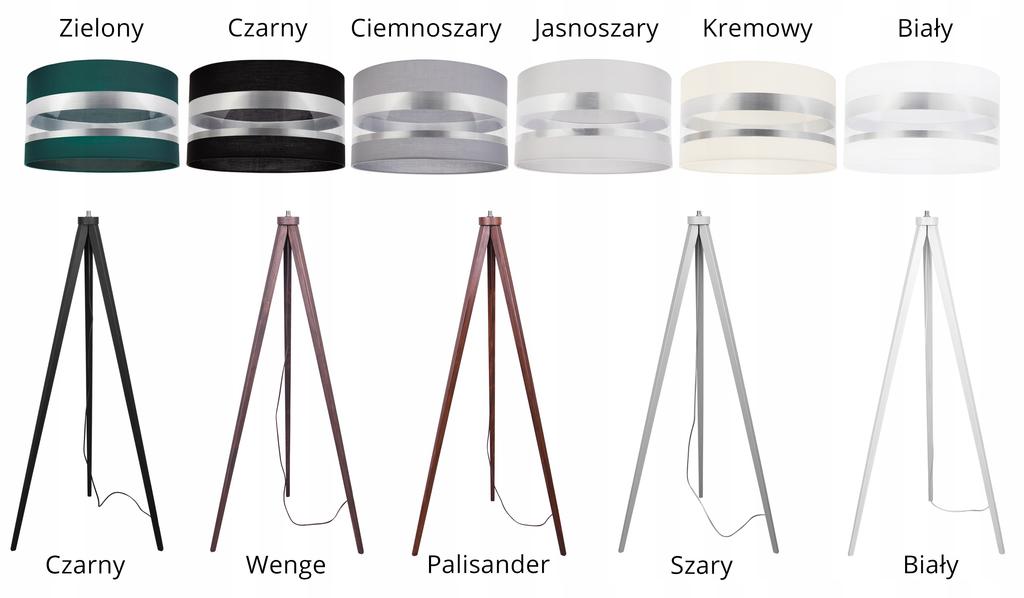 Floor lamp, tripod, loft, chrome, lampshade, LED selection