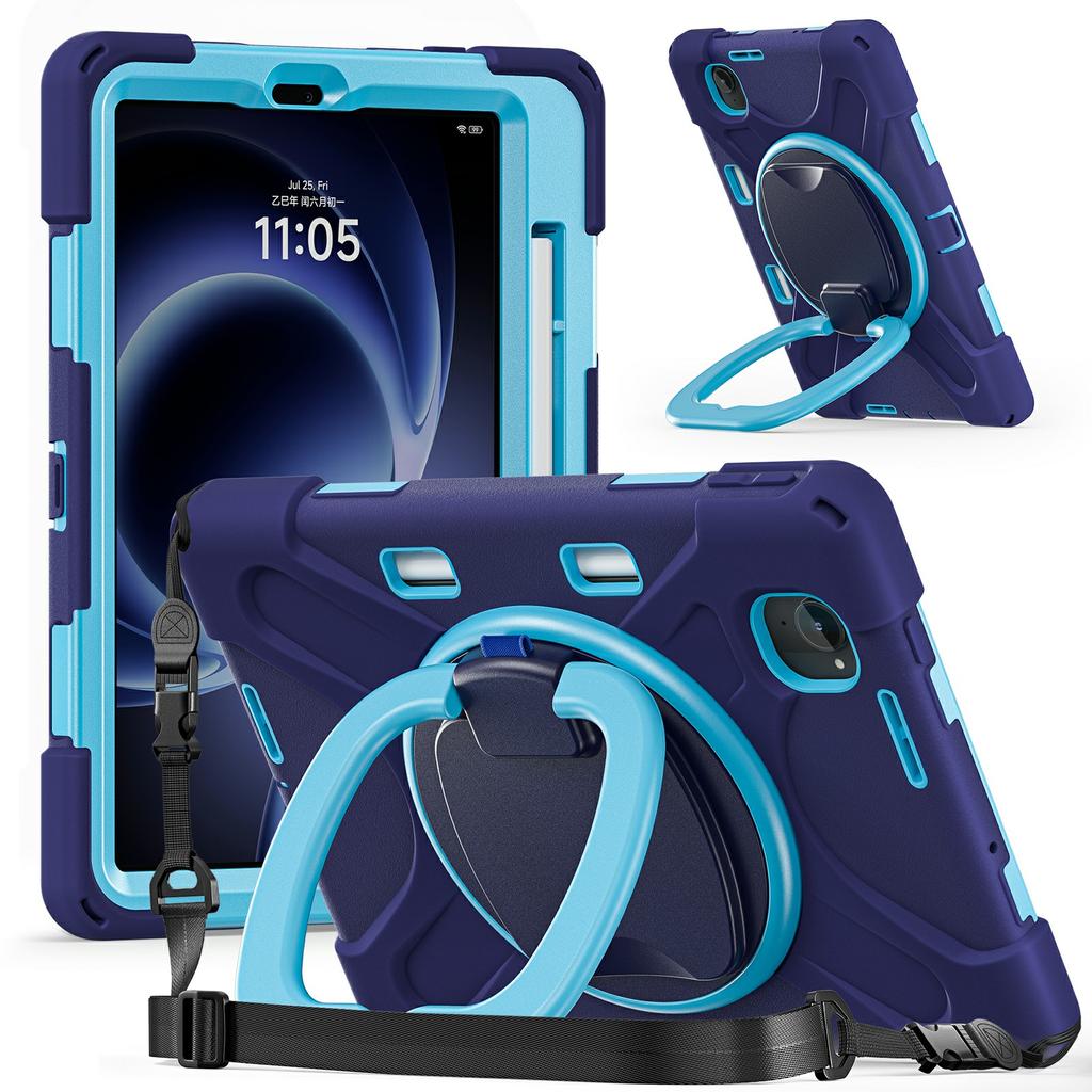 For Xiaomi Redmi K Pad Case with Shoulder Strap TPU+PC+Silicone Kickstand Tablet Cover