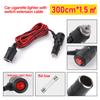 12V/24V Universal Black Car Cigarette Lighter With Switch Extension Cable Charger Power Adapter Car Accsesories Tools 3M