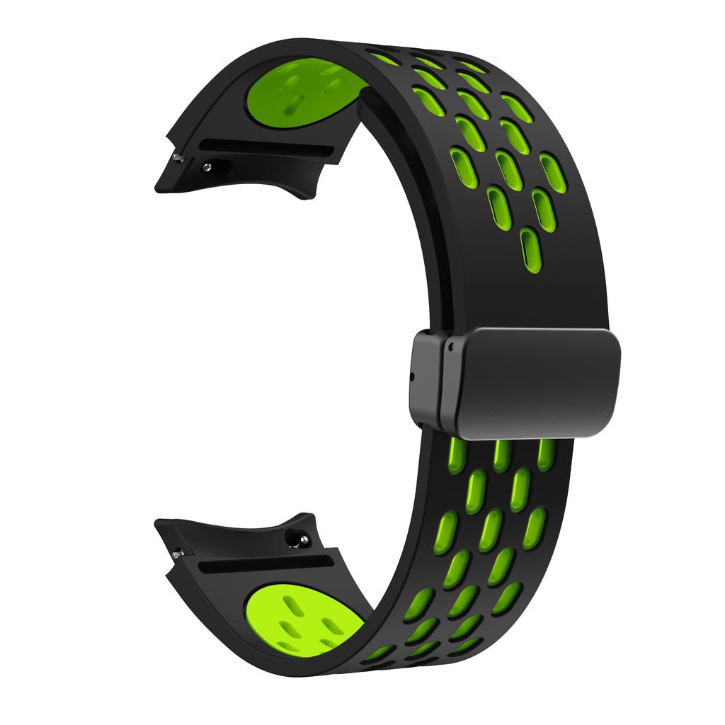 For Samsung Galaxy Watch FE 40mm Watch6 40mm Watch6 44mm Watch6 Classic 43mm Silicone Watchband Black Buckle Strap