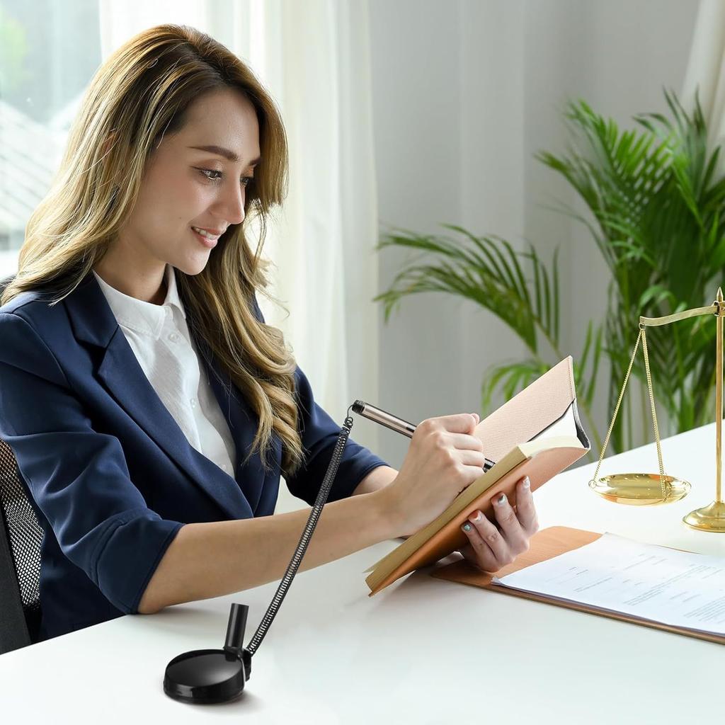 3 шт. Выдвижная офисная ручка Клейкая настольная, Фиксирующий ремешок, Удобный захват, Подходит для офиса, отеля и банковской стойки