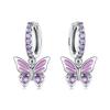 Orstarry 925 Silver Pink Sweet Bow Earrings Women Jewelry Trendy Drop Earrings Party Gift Anniversary