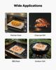 VEVOR Pizza Stone, 406 x 355 mm Rectangular Cordierite Pizza Stone, Extra Large Baking-Stone with Scraper, 15 mm Thick Heat-Resistant Cordierite