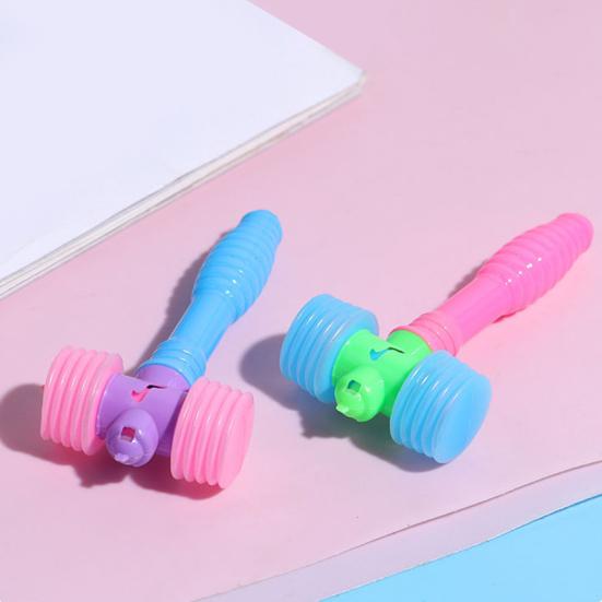 10 шт. детский игрушечный молоток BB, скрипучий молоток, пластиковый молоток для ударов, красочный образовательный молоток