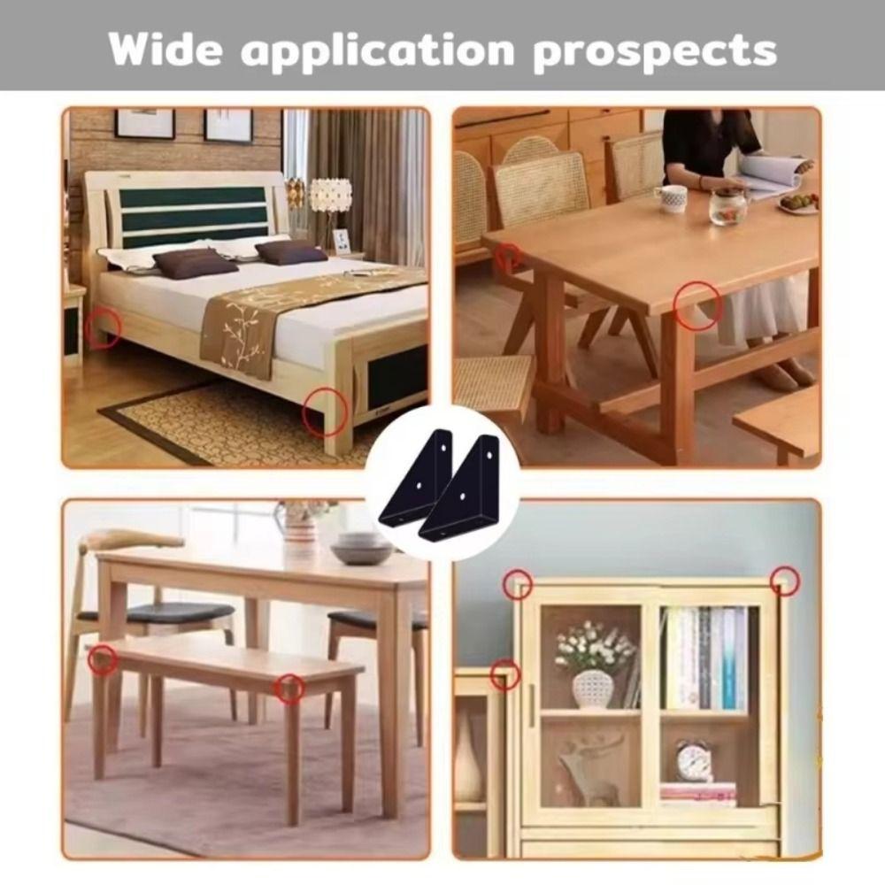 8pcs Heavy Duty Steel Right Triangular Angle Thicken Support Corner Stand Furniture Hardware