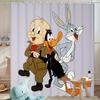 1 шт., 2D Плоская, Мультяшный Персонаж Looney Tunes, Шторка для Душа с Рисунком, Хэллоуин, Рождественский Подарок-Украшение, Подходит для, Хо