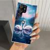 Чехол для телефона White Swan Grace Art для Samsung Galaxy S26 S24 S23 Ultra S25 Edge S22 S21 Plus S20 FE + Мягкий чехол с принтом Funda Galax