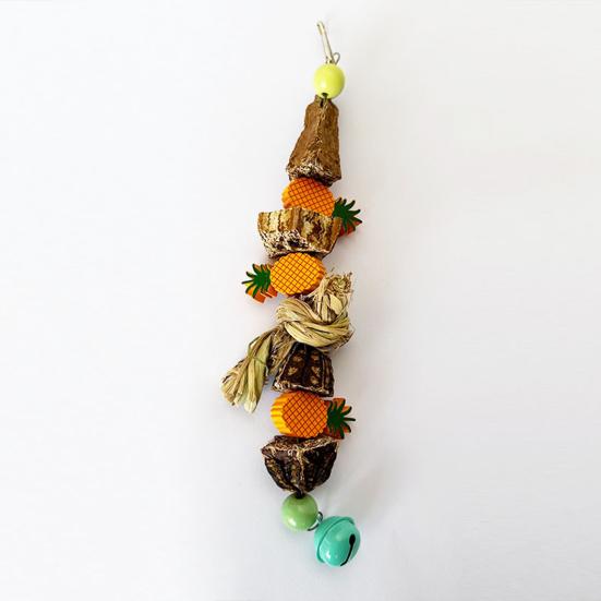 Hanging Bite Resistant Scratch-proof Anti-fade Anti-broken with Bell Star Fruit Pineapple Parrot Toy