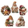 Gingerbread Wooden Christmas Tabletop Decor Vintage Nutcracker Holiday Nativity Scene Figurine Display Set