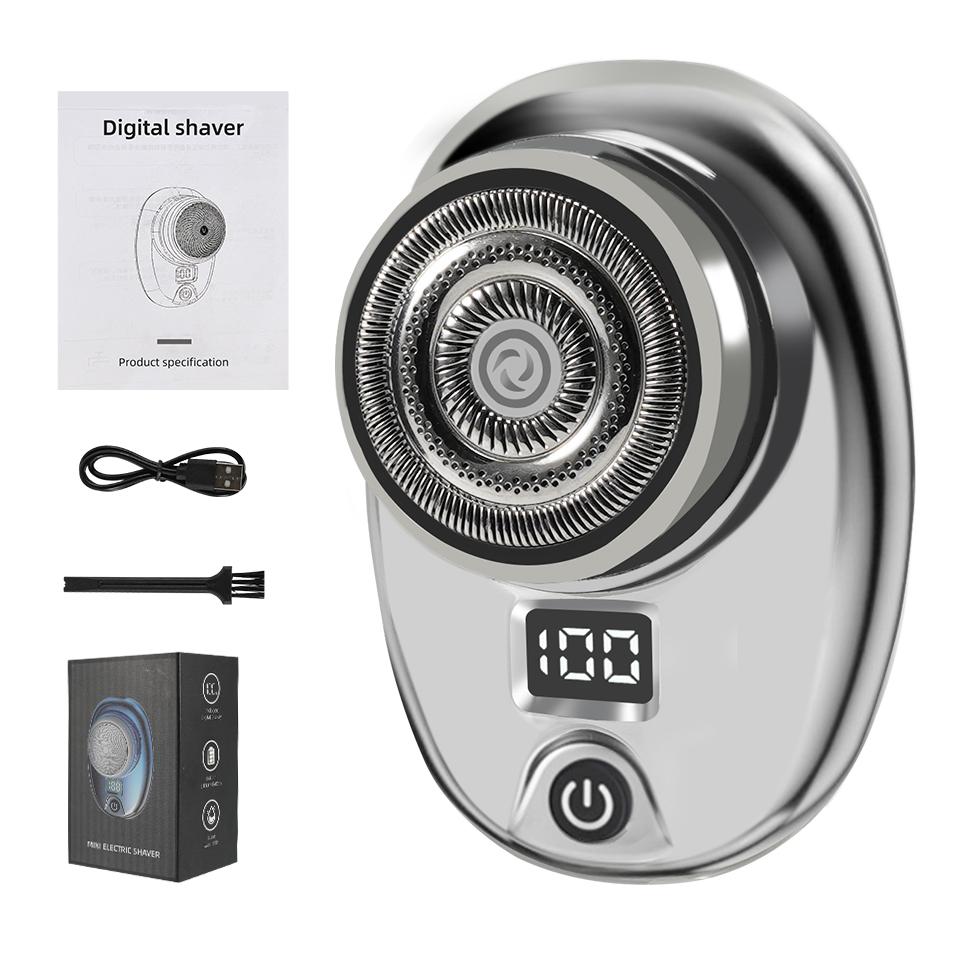Мини-карманная электробритва Бритва, которую можно мыть в сухом и влажном режиме, быстрая зарядка, тип C, перезаряжаемый цифровой дисплей, портативная электробритва, зарядка 1 час