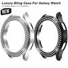 Блестящий Алмазный Чехол для Samsung Galaxy Watch 7 6 5 4 PC Защитный Чехол 40мм 44мм Защита Экрана бампер Прозрачный Чехол