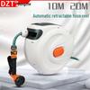 Automatic Retractable Hose Reel for High-Pressure Car Wash with Air and Water Drum.