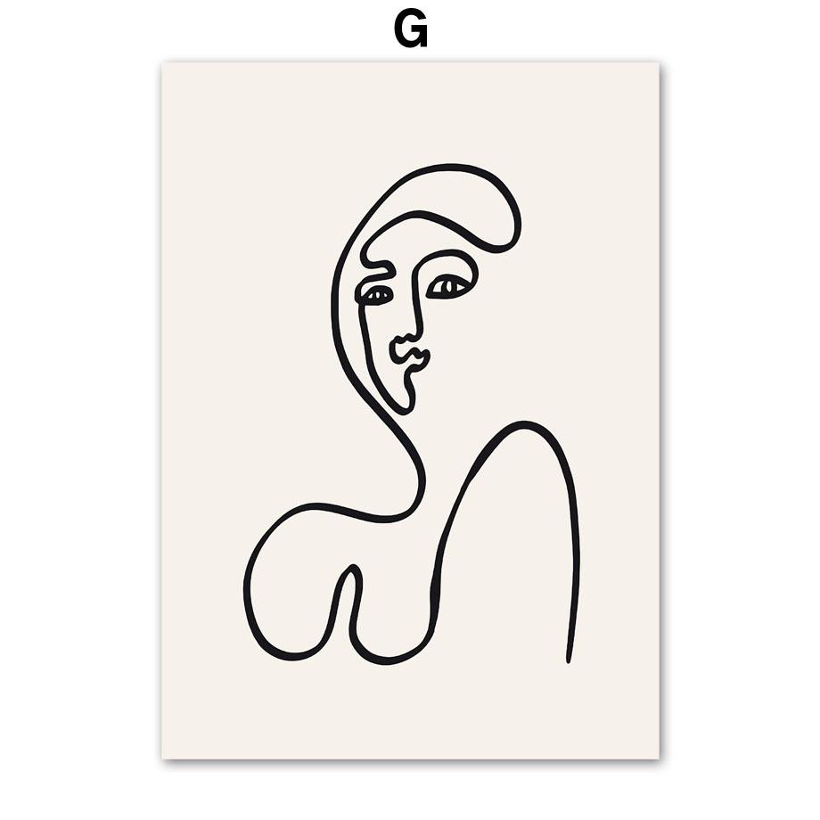 Зеленое растение агава кактус линия геометрия абстрактный постер печать холст картина скандинавское настенное искусство картины для гостиной домашний декор