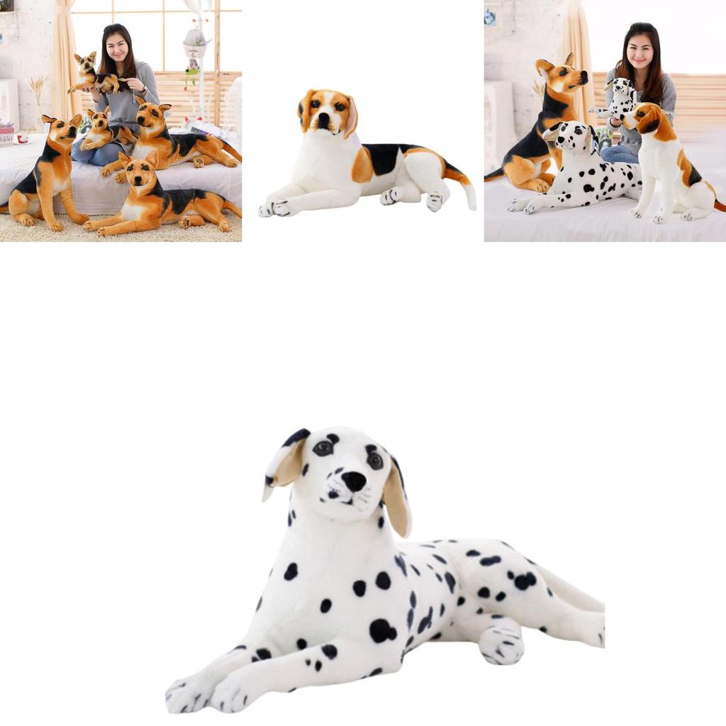 Реалистичная 15,8-дюймовая плюшевая собака-далматин, реалистичная мягкая игрушка для детей
