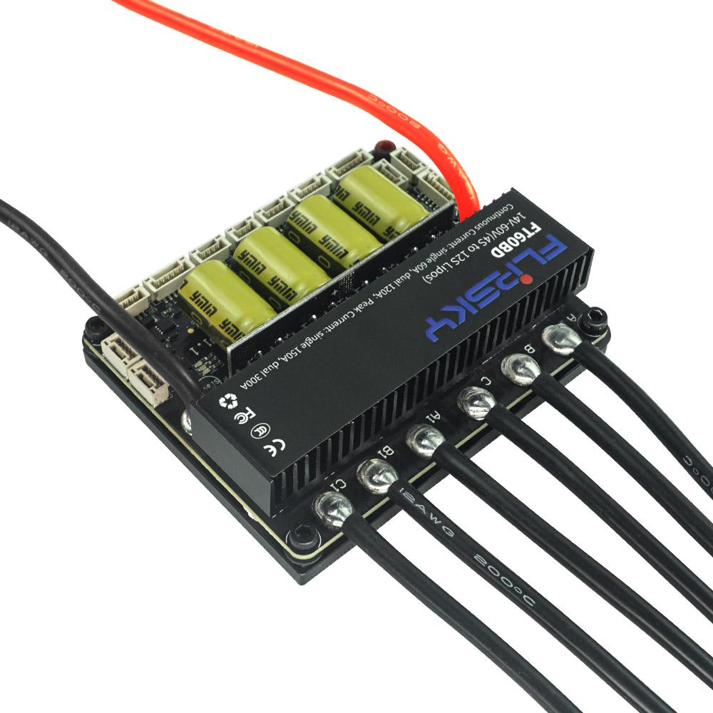 Flipsky FT60BD60A Dual ESC 60V 120A with Heatsink | For DIY Eboard Scooter Ebike Robotics Speed Controller For Brushless Motor