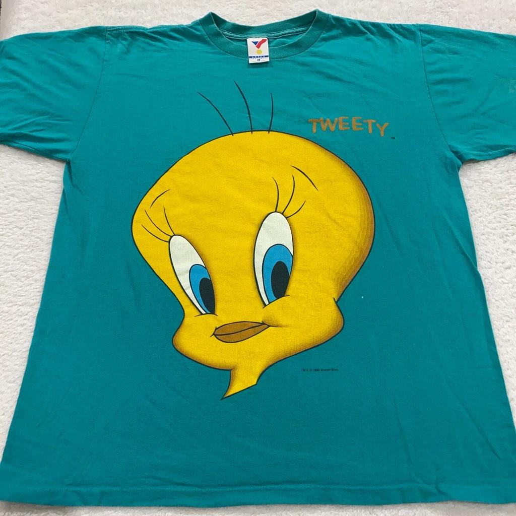 vintage 90s TWEETY LOONEY TUNES T-Shirt XL cartoon single stitch soft