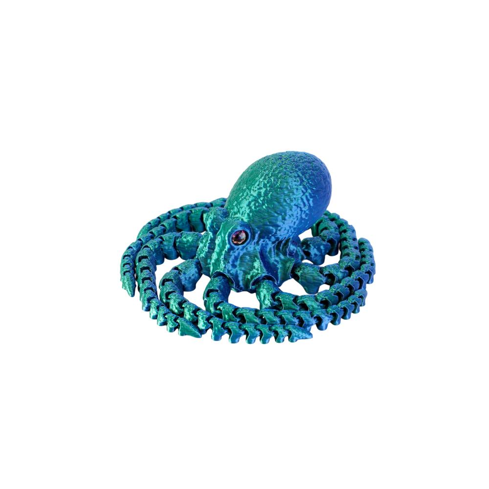 Jointed Body 3D Printed Octopusfish Octopusfish Figurine Poseable Tentacles Tabletop Decoration